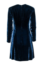 Current Boutique-Ralph Lauren - Teal Velvet Long Sleeve Dress Sz 6