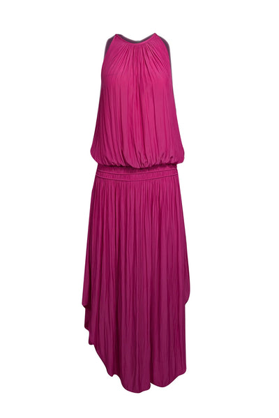 Current Boutique-Ramy Brook - Fuchsia Sleeveless Smocked Waist Dress Sz L