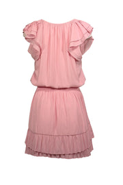 Current Boutique-Ramy Brook - Light Pink Ruffled Cap Sleeve Smocked Waist Dress Sz XS