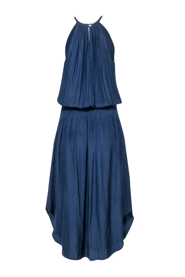 Current Boutique-Ramy Brook - Navy Sleeveless Smocked Waist Dress Sz S