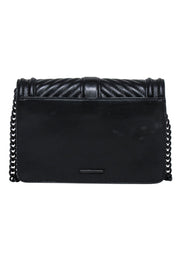 Current Boutique-Rebecca Minkoff - Black Chevron Front Leather Crossbody Bag