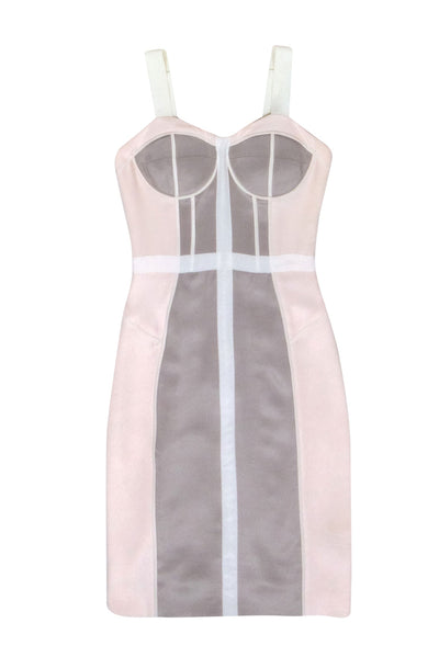 Current Boutique-Rebecca Minkoff - Blush Pink, Grey, & White Cocktail Dress Sz 0