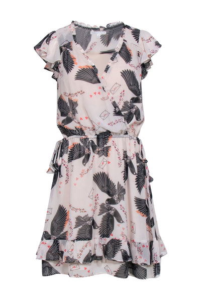 Current Boutique-Rebecca Minkoff - Blush Pink w/ Bird Print Dress Sz 2