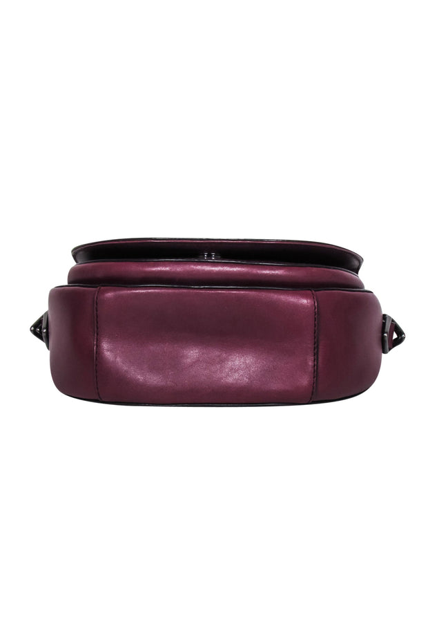 Current Boutique-Rebecca Minkoff - Burgundy "Astor" Leather Saddle Bag