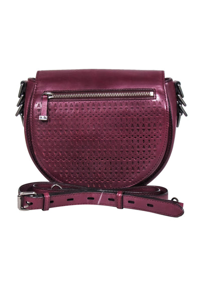 Current Boutique-Rebecca Minkoff - Burgundy "Astor" Leather Saddle Bag