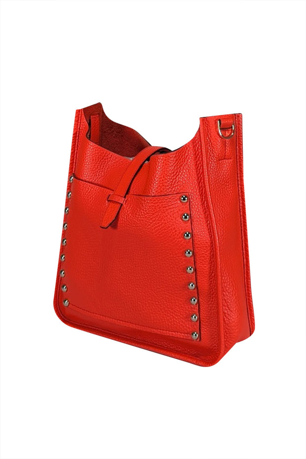 Current Boutique-Rebecca Minkoff - Coral Red Pebbled Leather Crossbody Bag