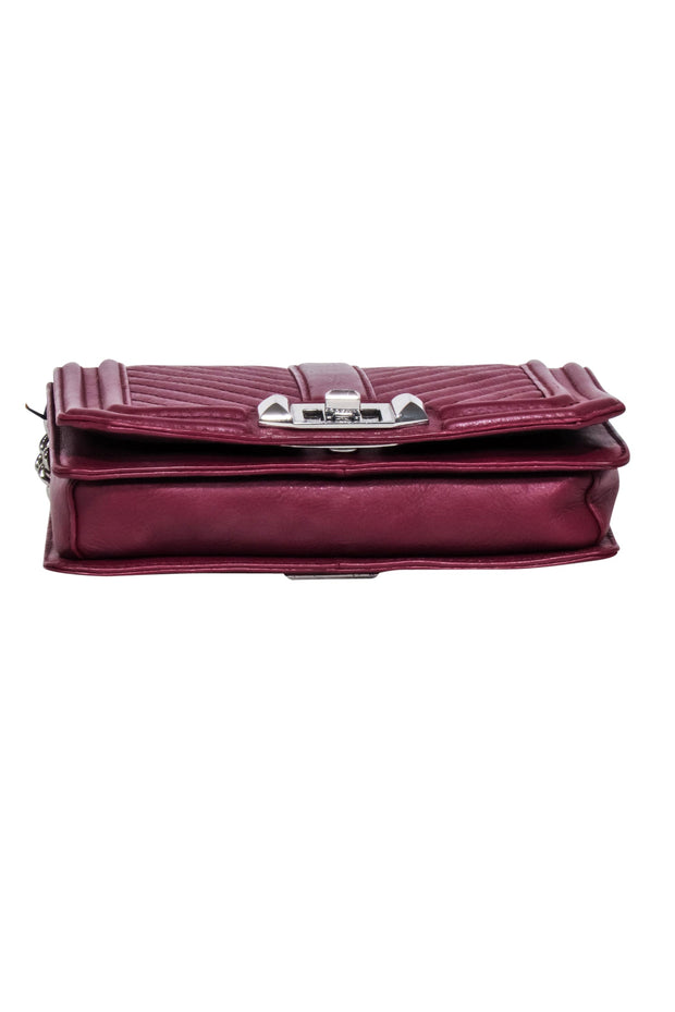 Current Boutique-Rebecca Minkoff - Maroon Quilted Leather Crossbody Bag