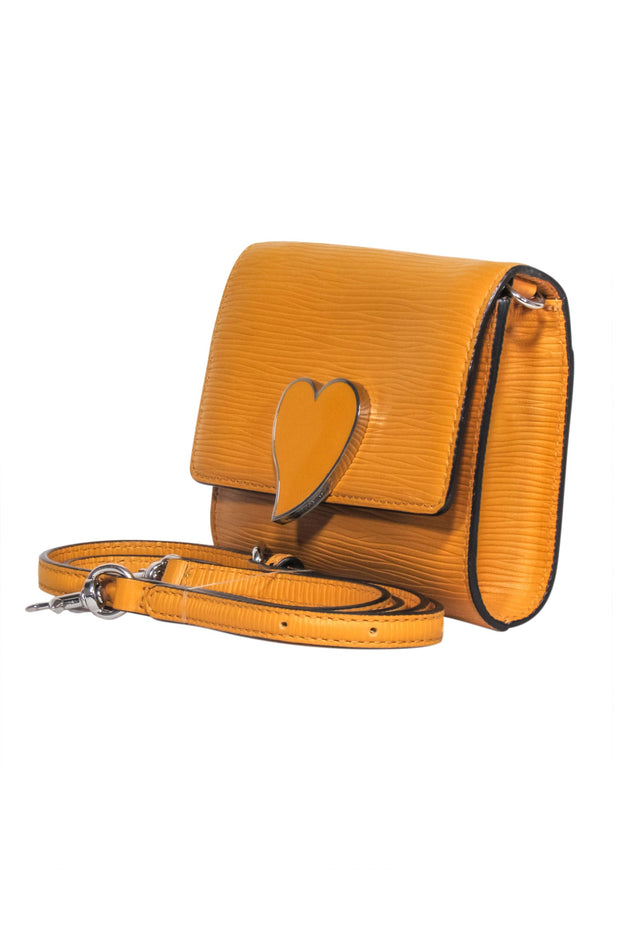 Rebecca Minkoff - Mustard Yellow Heart Front Crossbody Bag – Current  Boutique