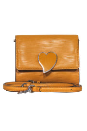 Current Boutique-Rebecca Minkoff - Mustard Yellow Heart Front Crossbody Bag