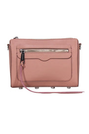 Rebecca Minkoff Peach Pink Saffiano Leather Crossbody Bag Current Boutique