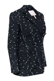 Current Boutique-Rebecca Taylor - Black & White Boucle Dot Tweed Blazer Sz 0