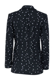 Current Boutique-Rebecca Taylor - Black & White Boucle Dot Tweed Blazer Sz 0