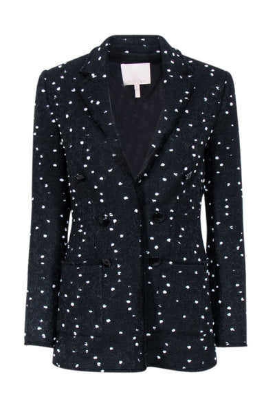 Rebecca Taylor - Black & White Boucle Dot Tweed Blazer Sz 0