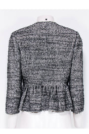 Current Boutique-Rebecca Taylor - Black & White Tweed Peplum Jacket Sz 10