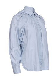 Current Boutique-Rebecca Taylor - Light Blue Button Down Shirt w/ Yoked Sleeves Sz S
