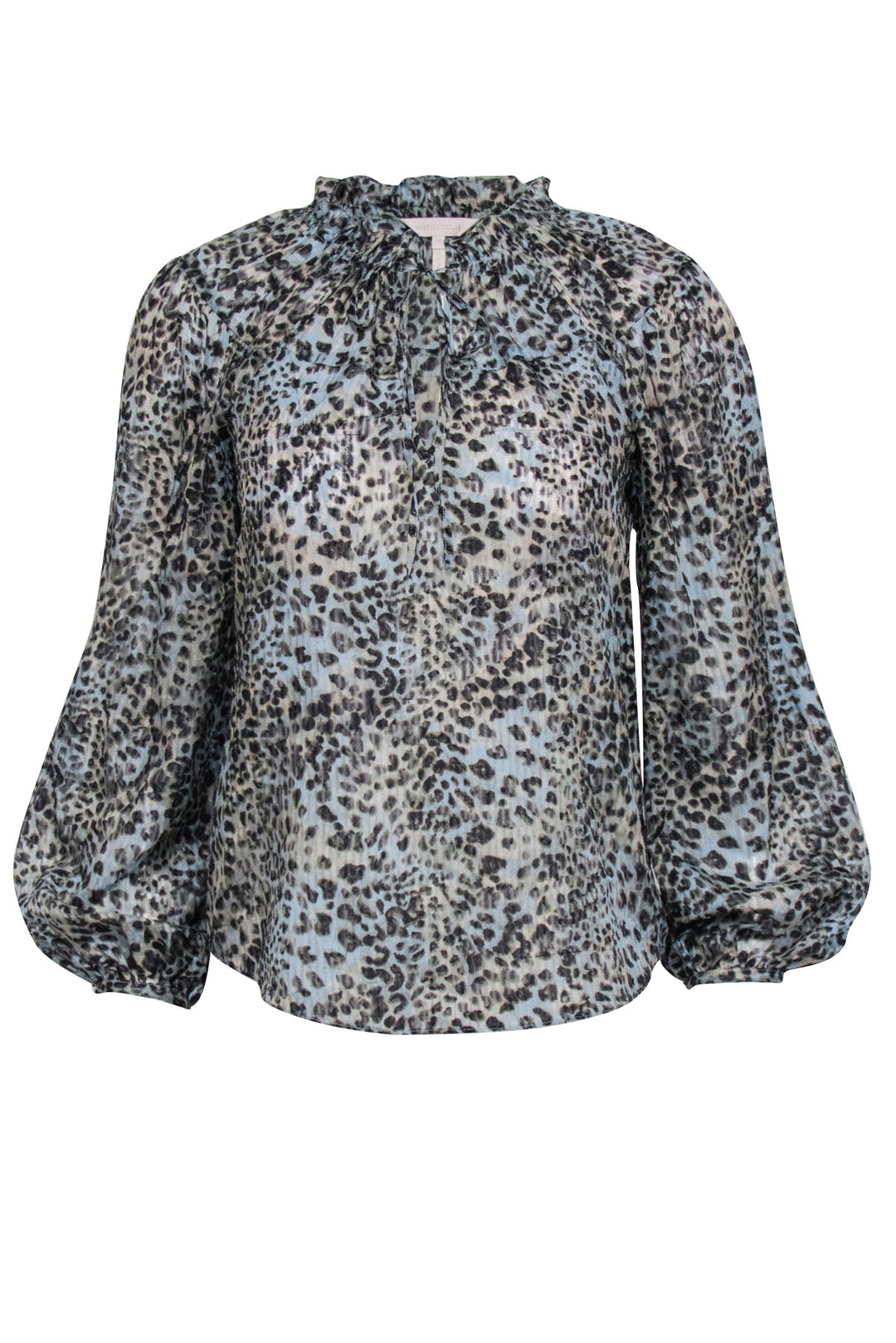 Rebecca Taylor popular Long Sleeve Blue Cheetah Top