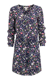 Current Boutique-Rebecca Taylor - Navy & Multicolor Floral Print Dress Sz 00