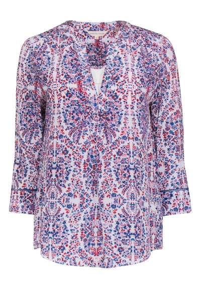 Current Boutique-Rebecca Taylor - Red, White, & Blue Print Shirt Sz 6