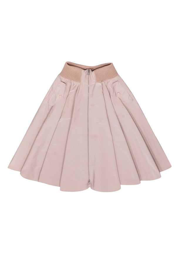 Current Boutique-Red Valentino - Blush Pink Cargo Midi Flared Skirt Sz 4