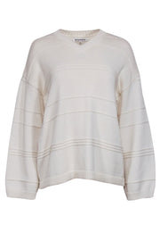 Current Boutique-Reformation - Cream Oversized V-neck Sweater Sz XS