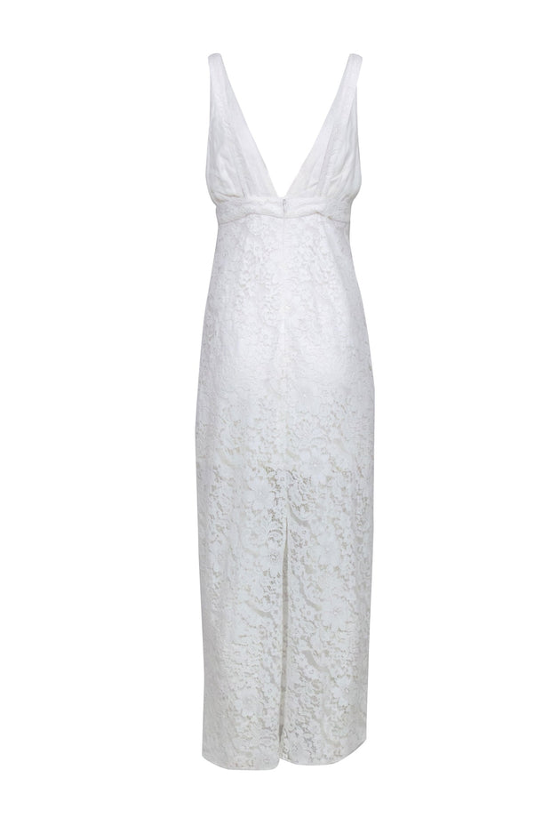 Current Boutique-Reformation - Ivory Lace Sleeveless Midi Dress Sz 6