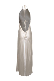 Current Boutique-Reformation - Ivory Silk Halter Formal Dress Sz XL