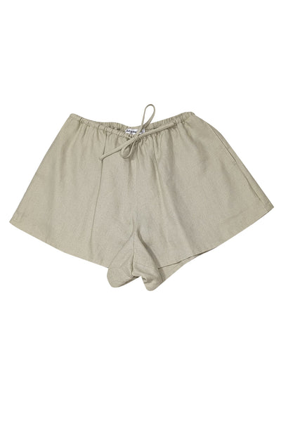 Current Boutique-Reformation - Light Green Linen Drawstring Shorts Sz XS