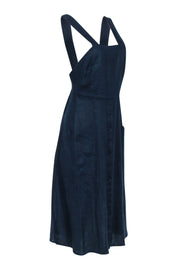 Current Boutique-Reformation - Navy Linen Sleeveless Dress Sz 4