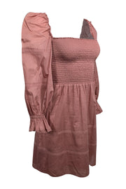 Current Boutique-Reformation - Praline Brown Cotton Mini Dress w/ Balloon Sleeves Sz 2