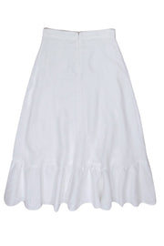 Current Boutique-Reformation - White Linen Midi Skirt Sz 6