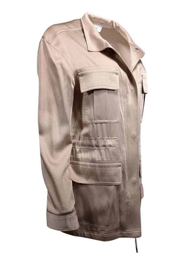 Current Boutique-Reiss - Beige Satin Cargo Jacket Sz 6