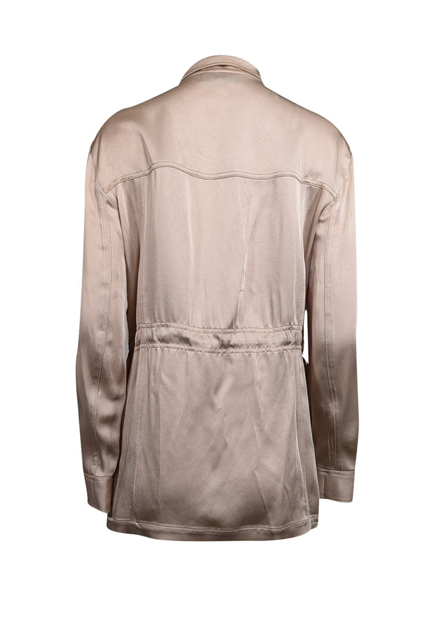 Current Boutique-Reiss - Beige Satin Cargo Jacket Sz 6