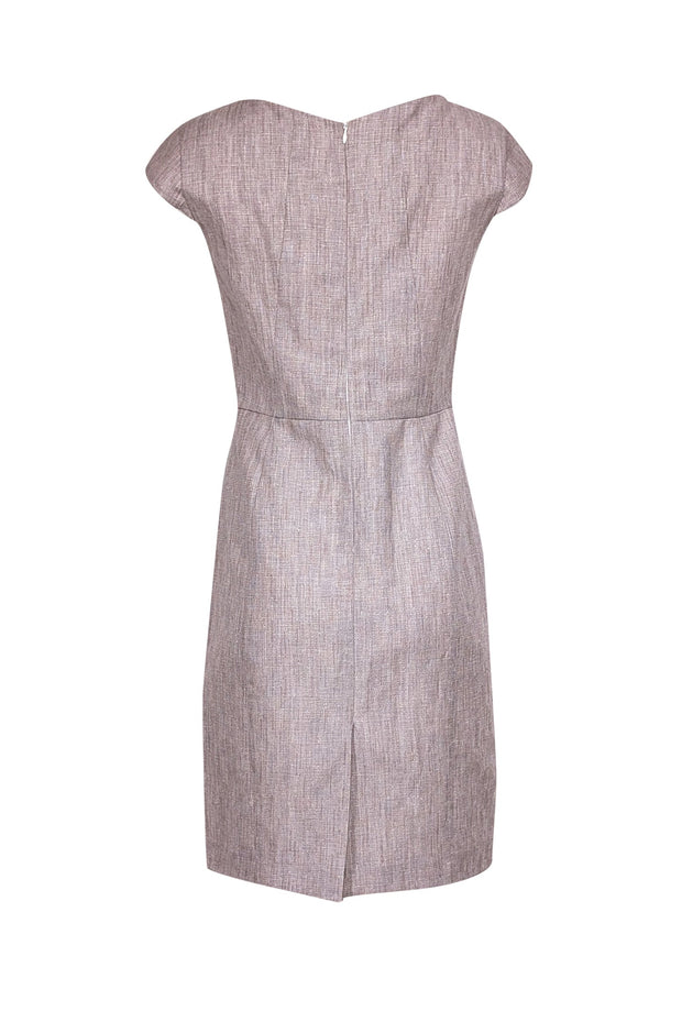 Current Boutique-Reiss - Beige Wool & Linen Blend Cap Sleeve "Virginia" Sheath Dress Sz 6