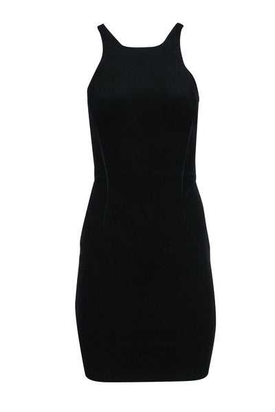 Reiss - Black Sleeveless Bodycon Dress w/ Sheer Back Sz 0