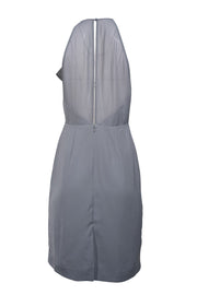 Current Boutique-Reiss - Grey Ruffled Front Fitted Mini Dress Sz 6