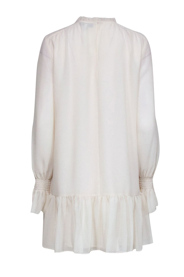 Current Boutique-Reiss - Ivory "Esme" Long Sleeve Shift Mini Dress Sz 8