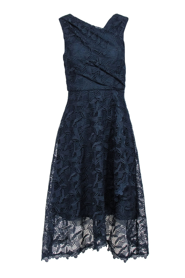 Current Boutique-Reiss - Navy Eyelet Lace Sleeveless Dress Sz 4