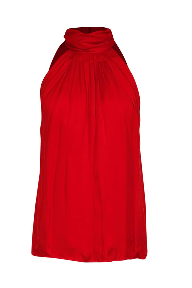 Current Boutique-Reiss - Red Sleeveless High Neck 'Daniella' Top Sz 4