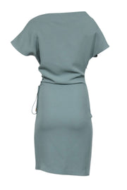 Current Boutique-Reiss - Sage Green Drawstring Sheath Dress Sz 2