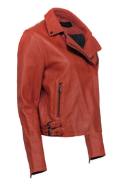 Current Boutique-Reiss - Tan Pebbled Lamb Leather Moto Jacket Sz 8