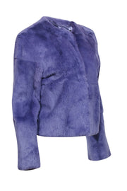 Current Boutique-Revue - Purple Rabbit Fur Jacket Sz 12