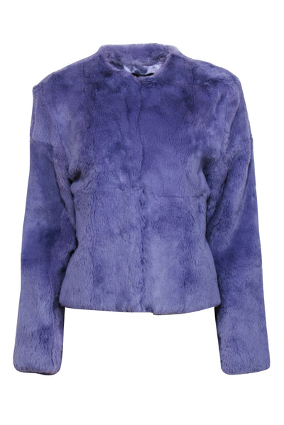 Current Boutique-Revue - Purple Rabbit Fur Jacket Sz 12