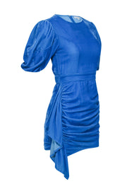 Current Boutique-Rhode - Bright Blue Velvet Short Sleeve Dress Sz XS