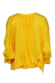 Current Boutique-Rhode - Bright Yellow V-Neckline Blouse Sz XS