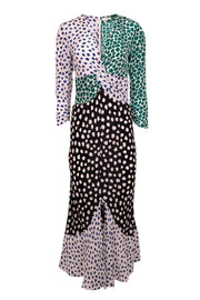 Current Boutique-Rixo - White, Blue, Green, & Black Spotted Print Dress Sz XS