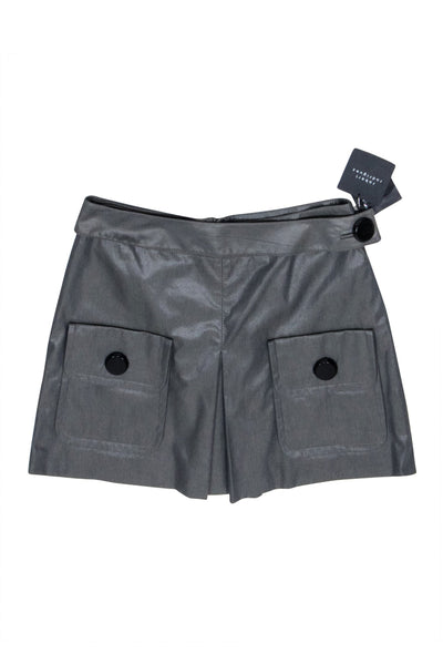 Current Boutique-Robert Rodriguez - Grey Belted Mini Skirt Sz 6