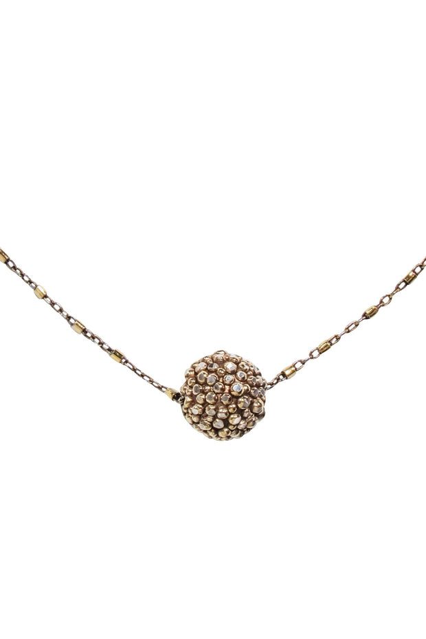 Current Boutique-Roberto Coin - Gold Colored Sterling Silver Ball Pendant Necklace