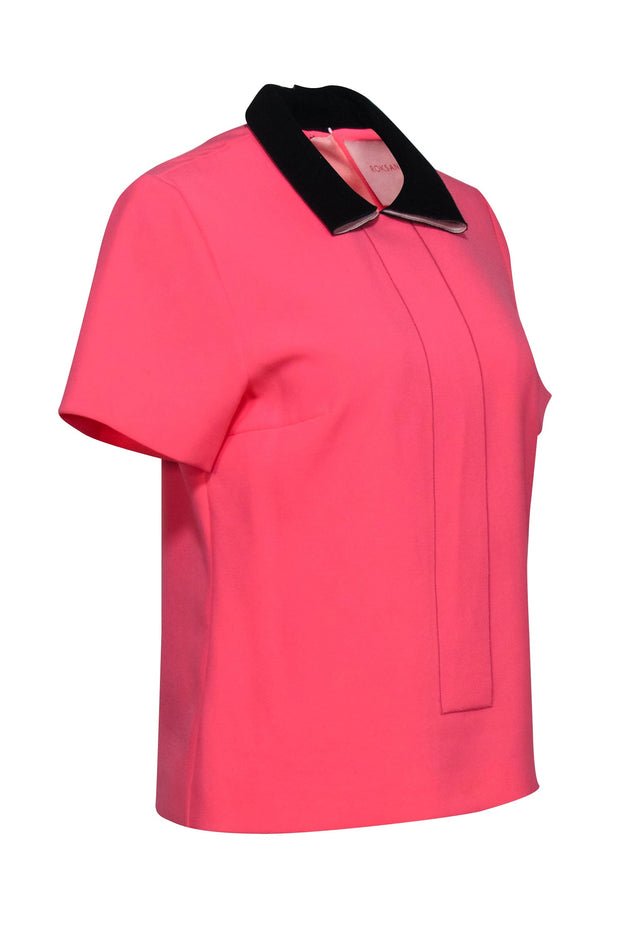 Current Boutique-Roksanda - Neon Pink Short Sleeve Top Sz 8