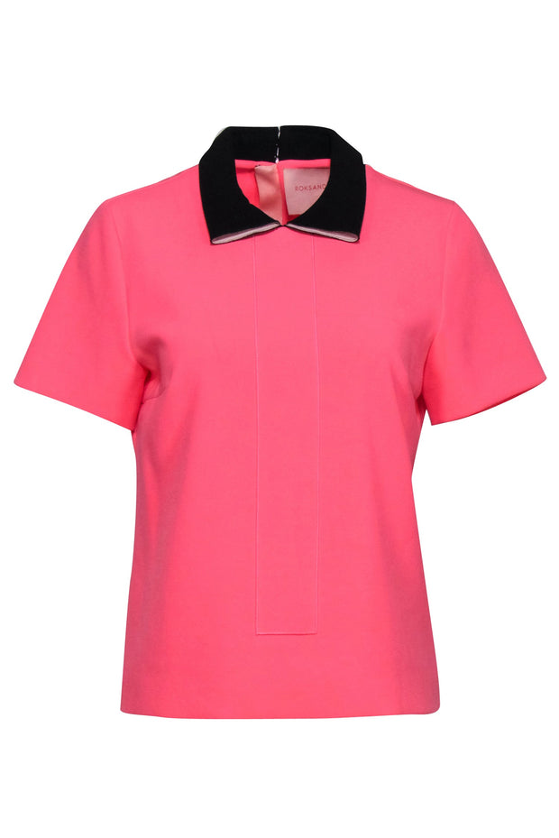 Current Boutique-Roksanda - Neon Pink Short Sleeve Top Sz 8