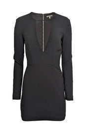 Current Boutique-Ronny Kobo - Black Crepe Cut-Out Long Sleeve Dress Sz M